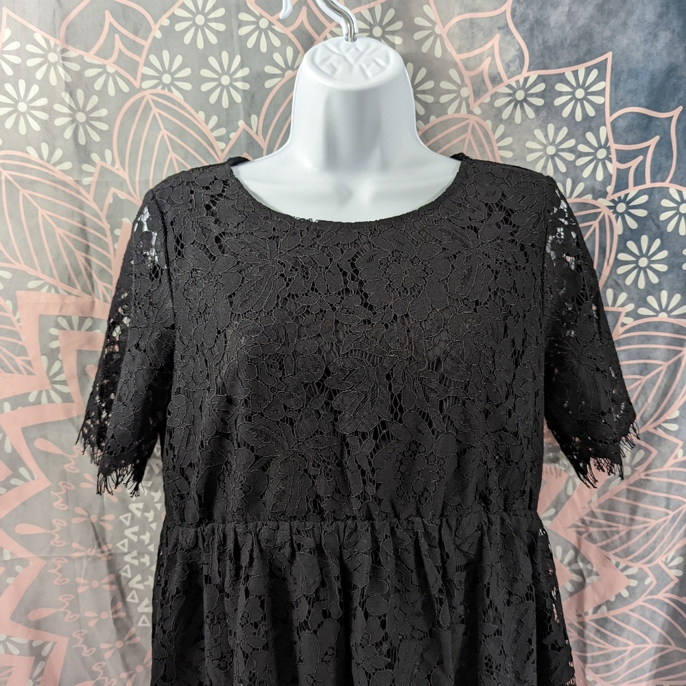 GAP - Black Floral Lacey Maternity Dress - NWT - Small - Picture 4 of 12